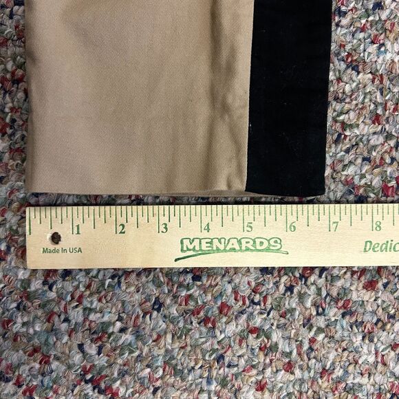 Club Monaco NWOT Tan with Side Black Stripe High Rise Cropped Chino Pants Size 2 - Picture 15 of 15